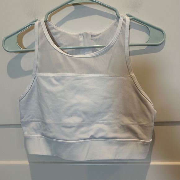 Zyia Active Other - Zyia Active White Mesh Racerback Zipper Sport Bra Top Women's Size L